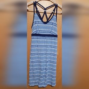 Dakini Blue Sleeveless Dress Built In Bra Size XS